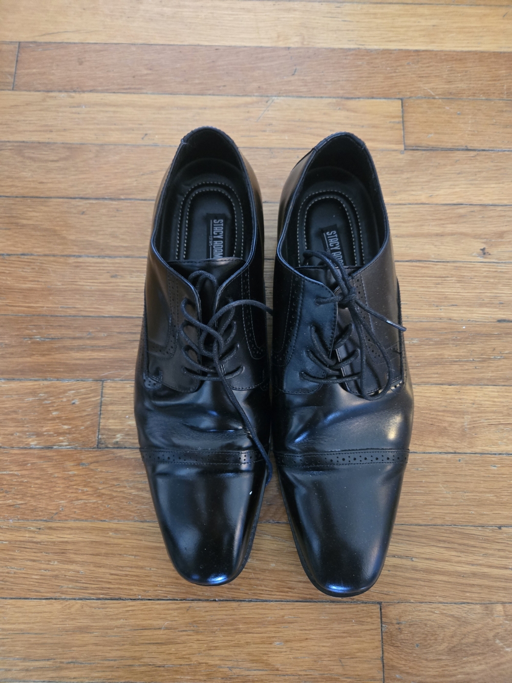 Black Cap-Toe Derby Dress Shoes - Stacy Adams